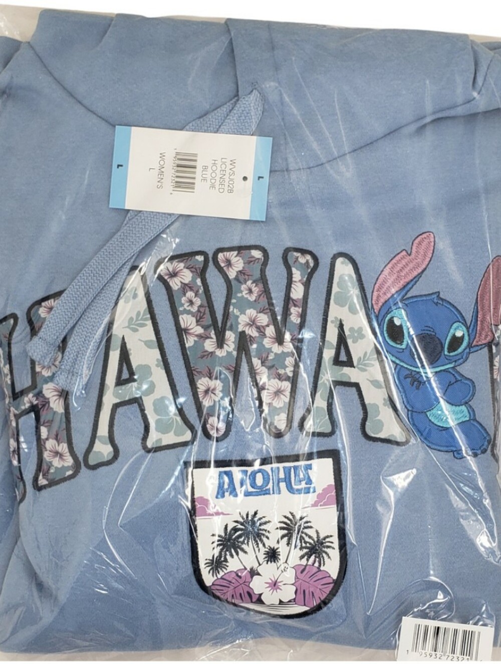 Character Women's Patchwork Destination  Hoodie Stitch NWT